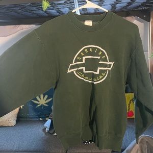 distressed Chevrolet sweater!!